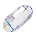 Oval Shape Grey Bedside Floor Mat