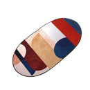 Abstract Patch Design Deep Multicolor Bedside Floor Mat