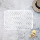 Elegant Leaf Design Royal Blue Soft Door Mat