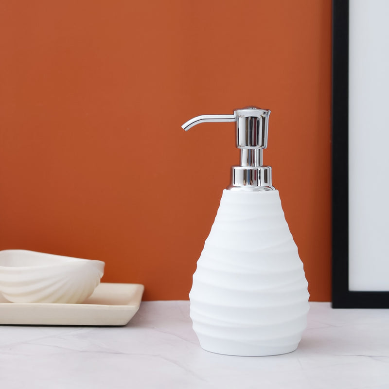 Tear Drop Design Wave Pattern Liquid Soap Dispenser