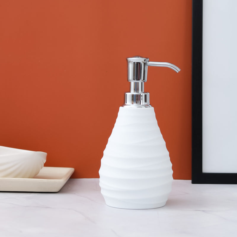 Tear Drop Design Wave Pattern Liquid Soap Dispenser