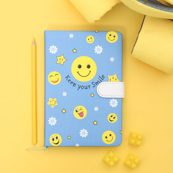 Smiley Printed Blue Note Book Set of 2