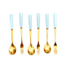 Luxury Sky Fruit Fork and Spoon Set