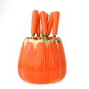 Luxury Orange Fruit Fork and Spoon Set