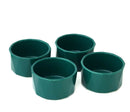 Ceramic Green Bowl Set With Metal Stand (set of 4)