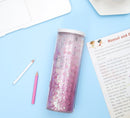 Modern Pink Pencil Case With Calculator and Pens
