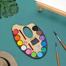 Colorful Artistic Palette With Colors And Brush- SET OF 2