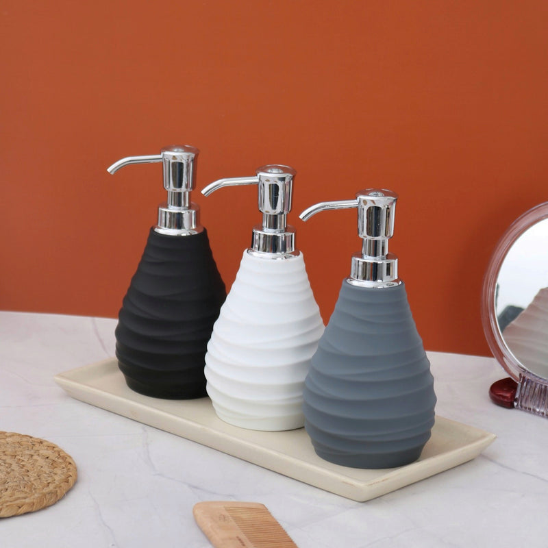 Tear Drop Design Wave Pattern Liquid Soap Dispenser