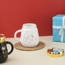 Mirror Lid Ceramic Coffee Mug Set Set of 2