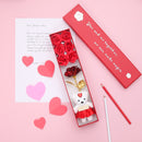 Artificial Flower Gift Box With Golden Rose Love And Teddy Set of 2