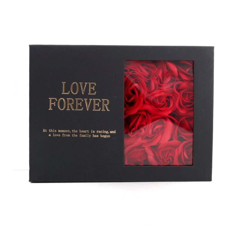 Artificial Flower Gift Set Box With Necklace