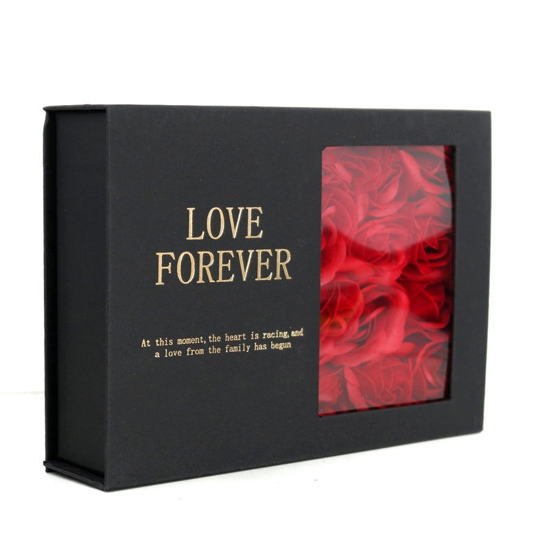 Artificial Flower Gift Set Box With Necklace