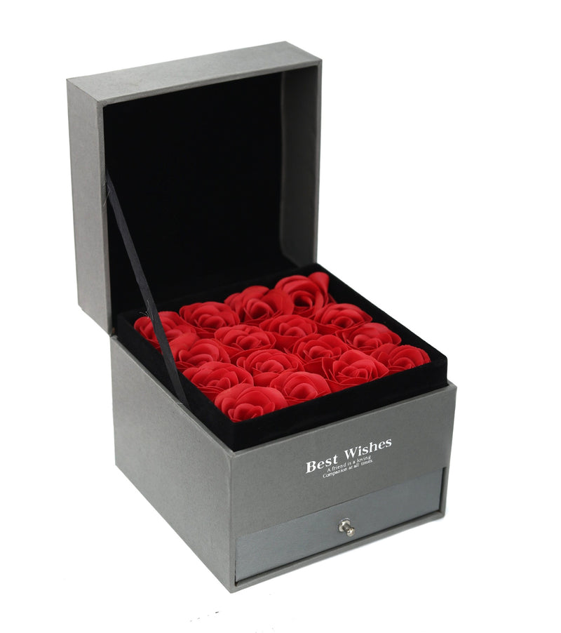 Artificial Rose Gift Set Box With Neckpiece