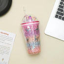 All Over Unicorn Printed Sippers With Bubble Lid