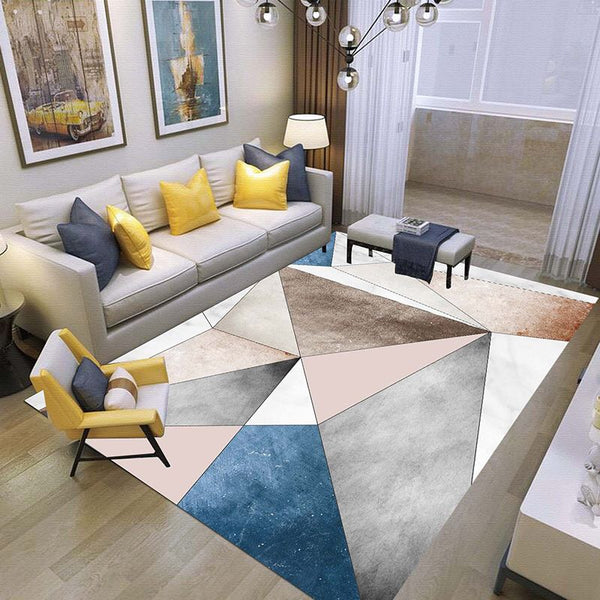 Triangle Multi Colour Modern Home Carpet