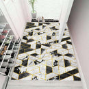 Monochorme Honeycomb Pattern Black & White Modern Home Carpet