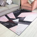 Geomatric Triangle Design Pink Modern Home Carpet