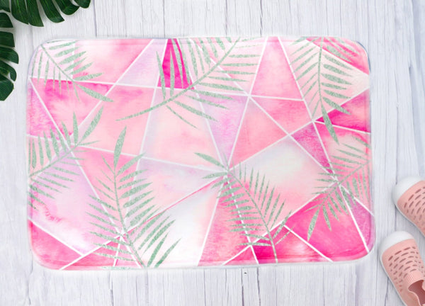Abstract Pink Soft Door Mat