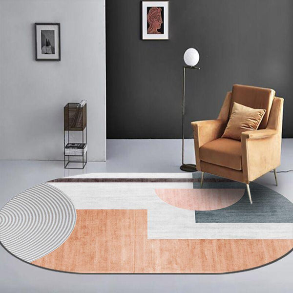 Abstract Patch Design Light Multicolour Floor Mat