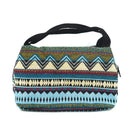 Vintage Pattern Portable Heat Insulated Blue Tiffin Bag Set of 2