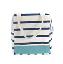 Stripe Design Heat Insulated Aqua Tiffin Bag Set of 2