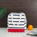 Stripe Design Heat Insulated Red Tiffin Bag Set of 2