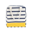 Stripe Design Heat Insulated Yellow Tiffin Bag Set of 2