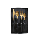 High Quality Black & Gold Metal Cutlery Set