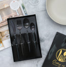 High Quality Black Metal Cutlery Set