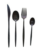 High Quality Black Metal Cutlery Set
