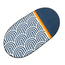 Oval Shape Blue Bedside Floor Mat