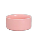 Ceramic Pink Serving Bowl With Wooden Stand